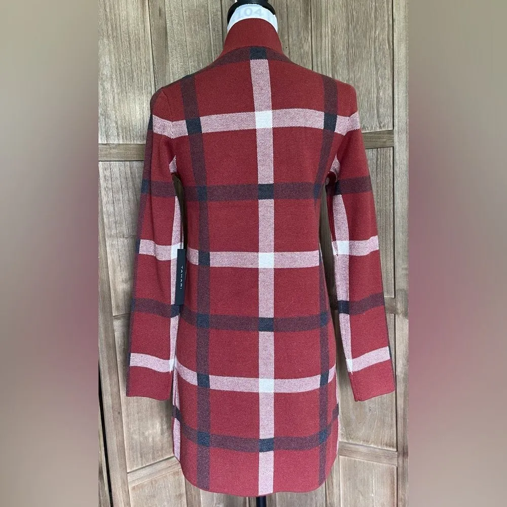 NWT. Tahari Rust/Brown/Cream sweater/dress/jacket. - Image 2