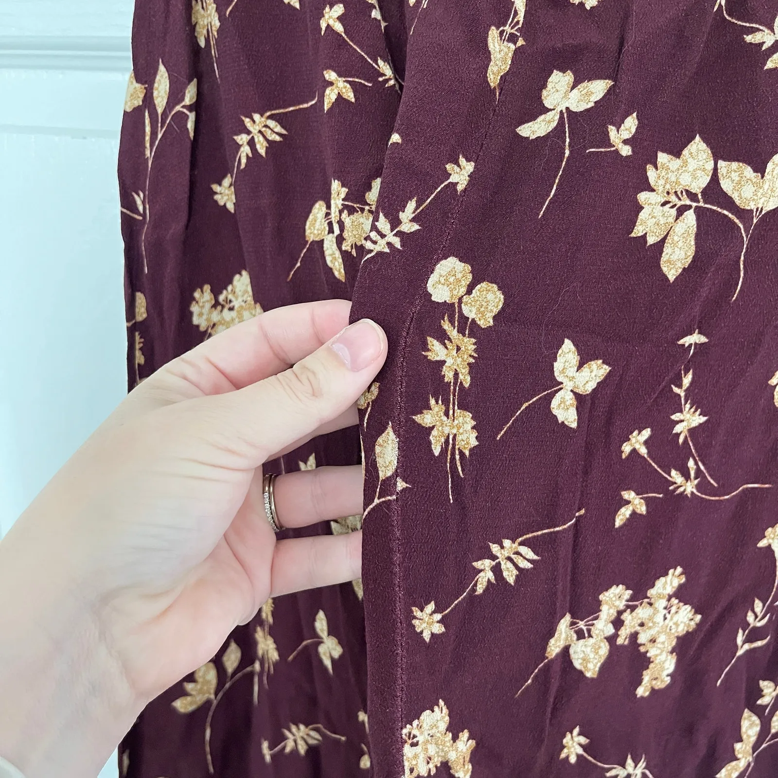 Kathy Ireland Vintage Button Front Floral Midi Skirt - Image 6