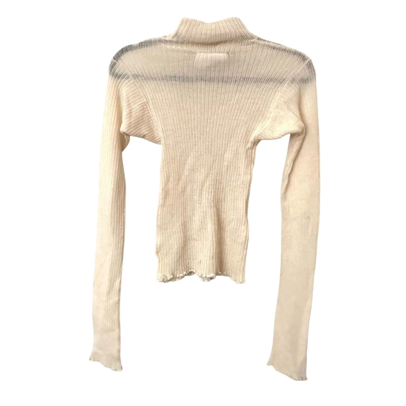 MM6‎ MAISON MARGIELA Turtleneck Sweater Cream Medium *FLAWED* White - Image 4