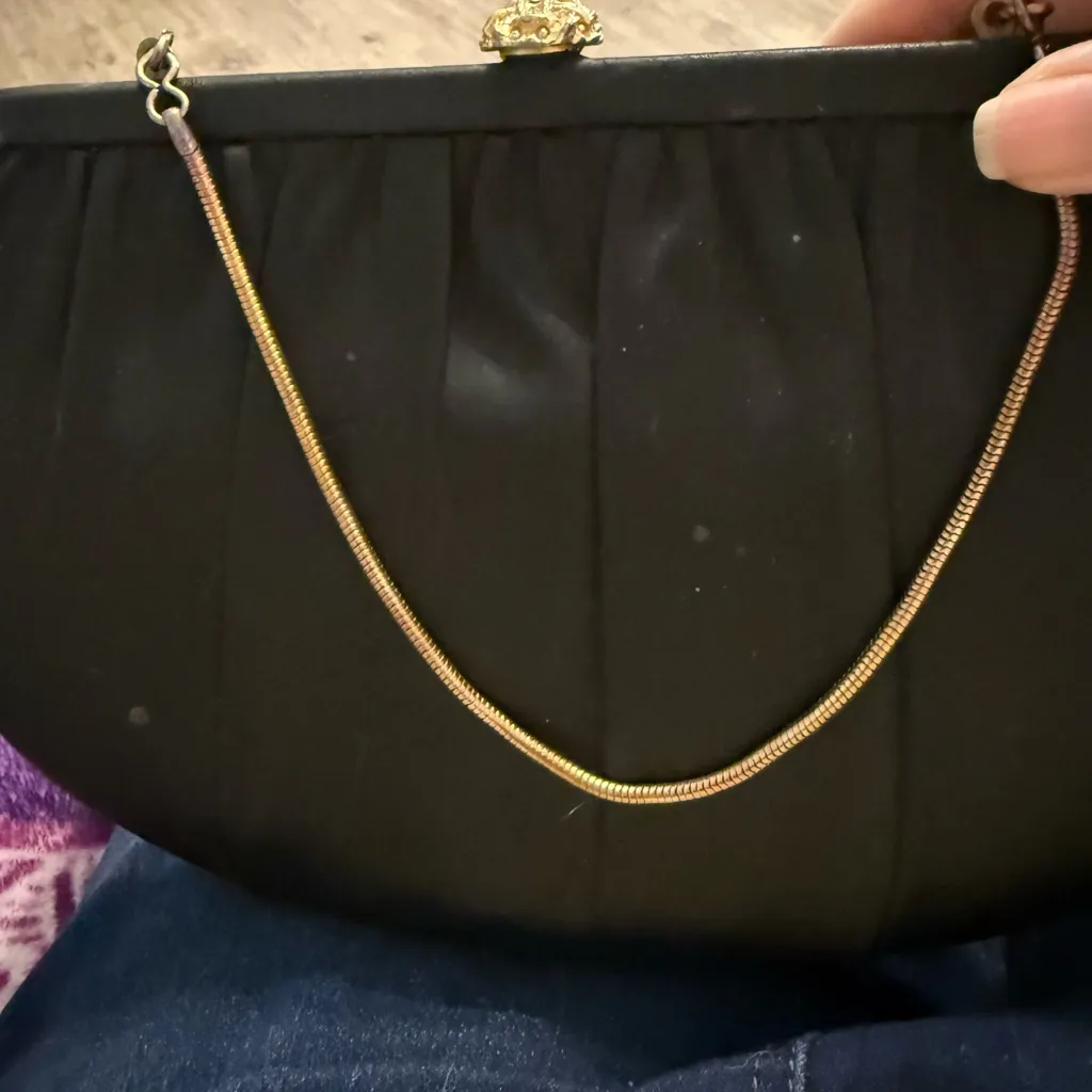 Chic Black Leather Clutch - Image 4