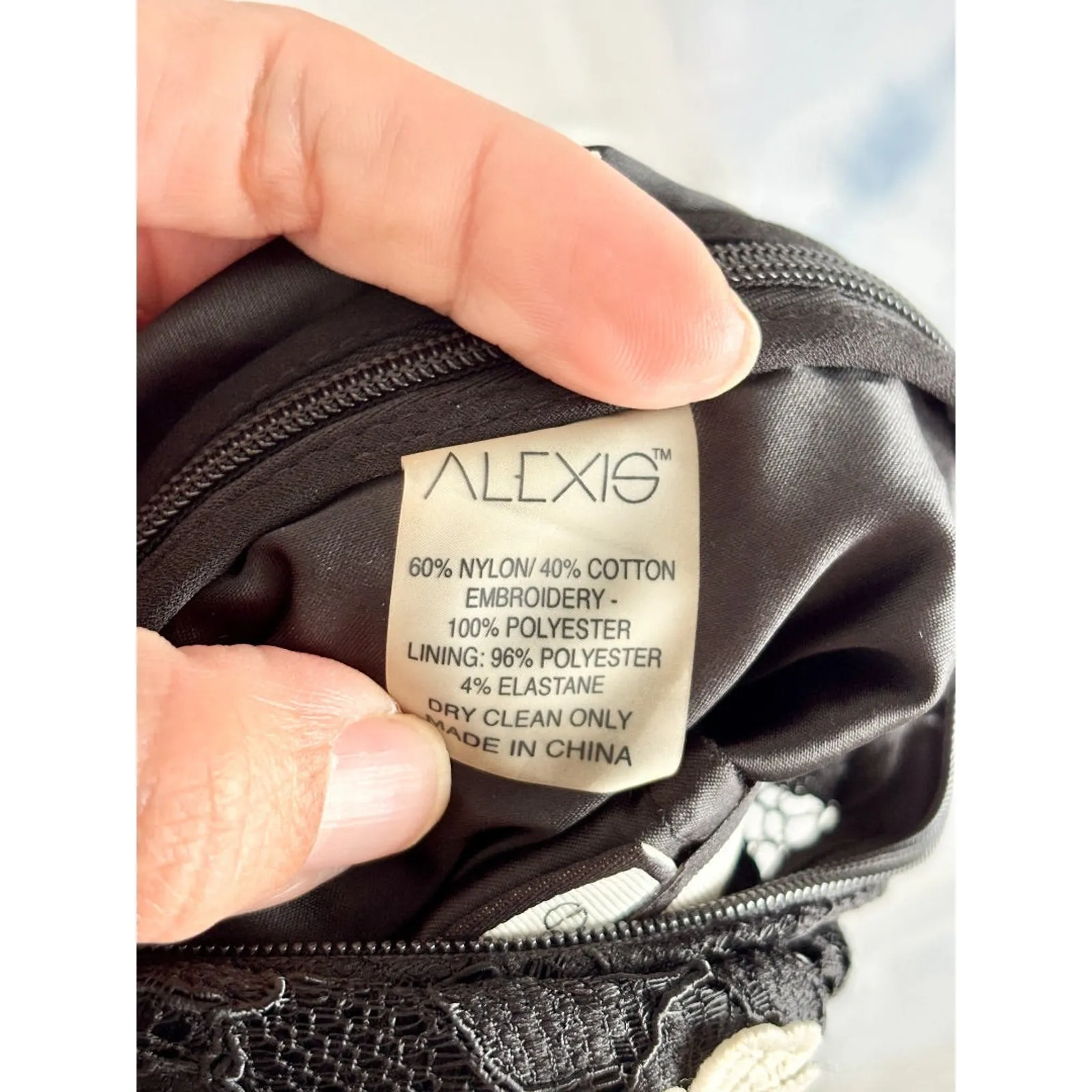 Alexis Kayla Halterneck Lace Floral Appliqué Wide-Leg Jumpsuit Black Women's S - Image 7