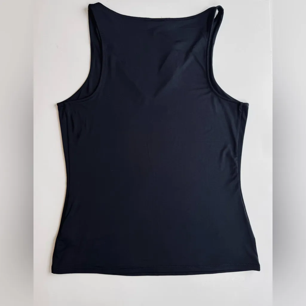 Express Women’s Double Layer Black V-Neck Tank Top Size M NWT - Image 6