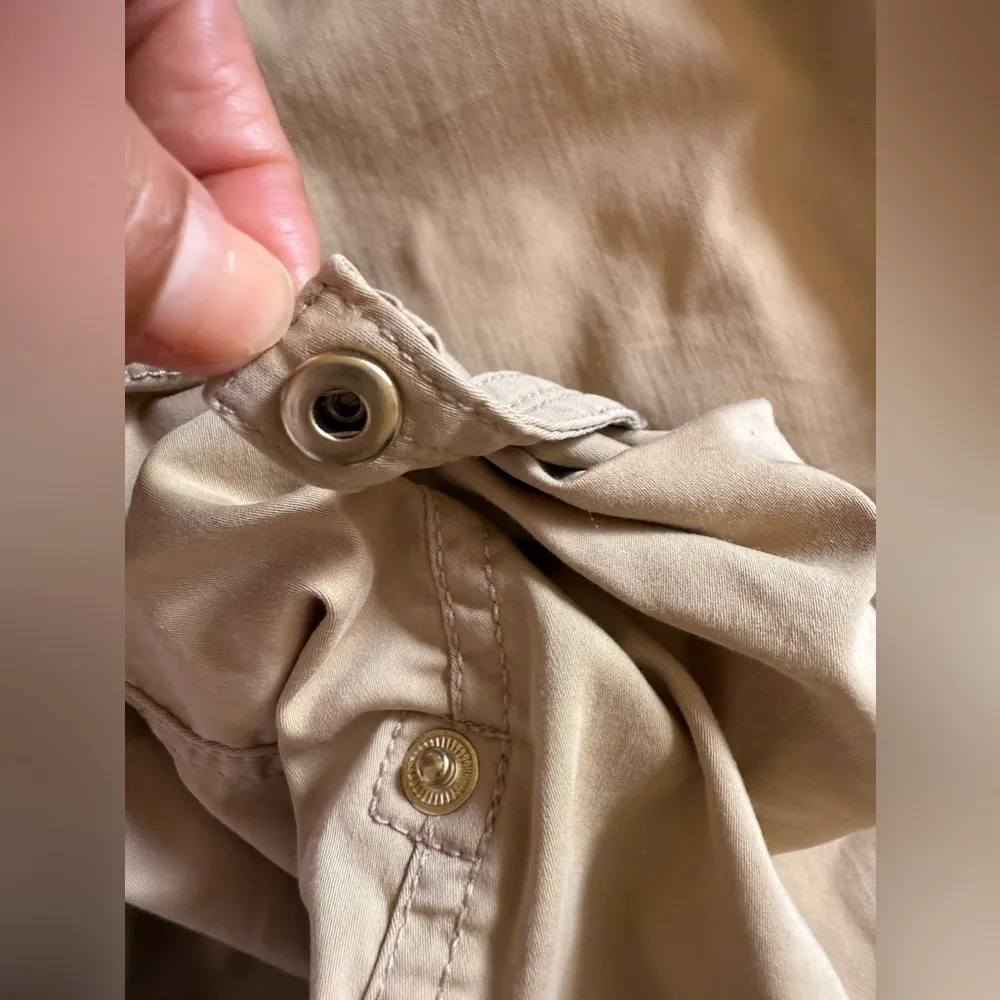 Chicos Women Pants 2 M Green Cropped Stretch Capri Elastic Waist Casual Straight - Image 11