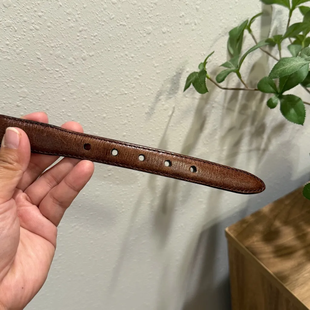 Brighton ML/32 Multicolored Calf Hair Leather Belt Western Boho Signature Chic - Image 6