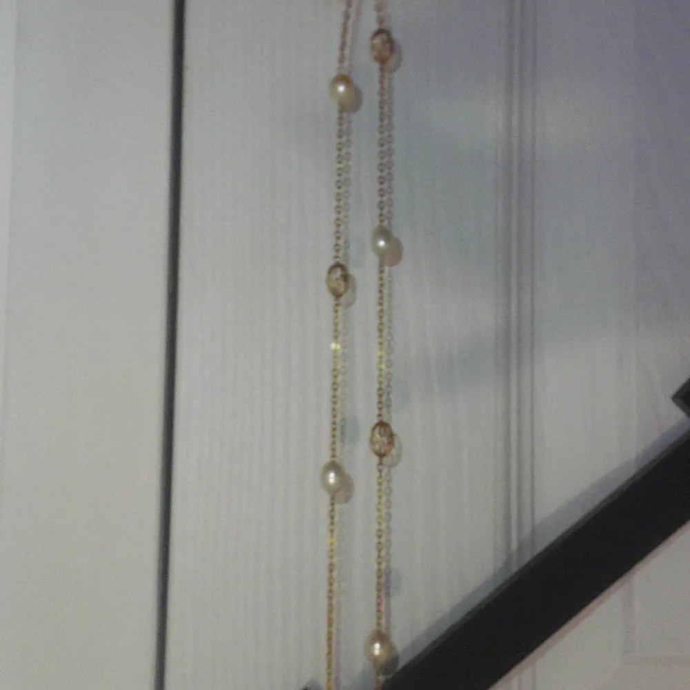 spiral curl pearl and gold earrings with matching necklace - Image 3