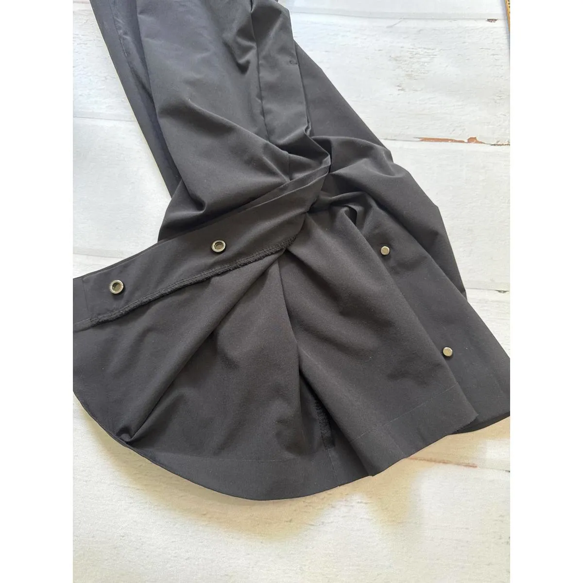 Athleta Black Wide Leg Pants with Side Zipper 12P - Image 9