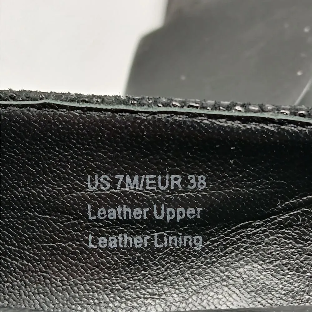 Via Spiga Womens Loafers Size 7M Black Leather Slip On Flats Casual Shoes - Image 10