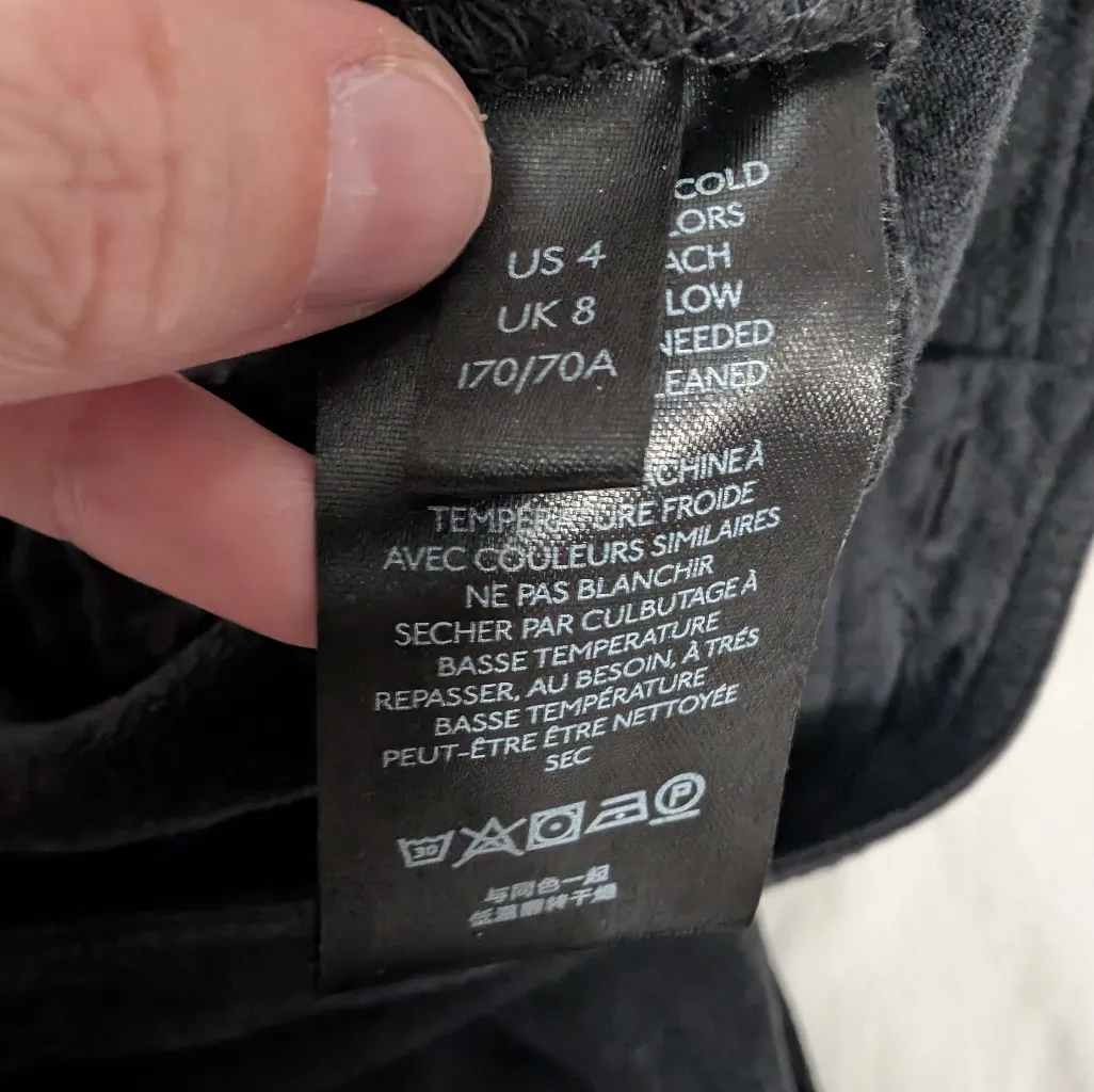 Anthropologie Linen Blend High Waist Jogger/Pant W4 Black - Image 4