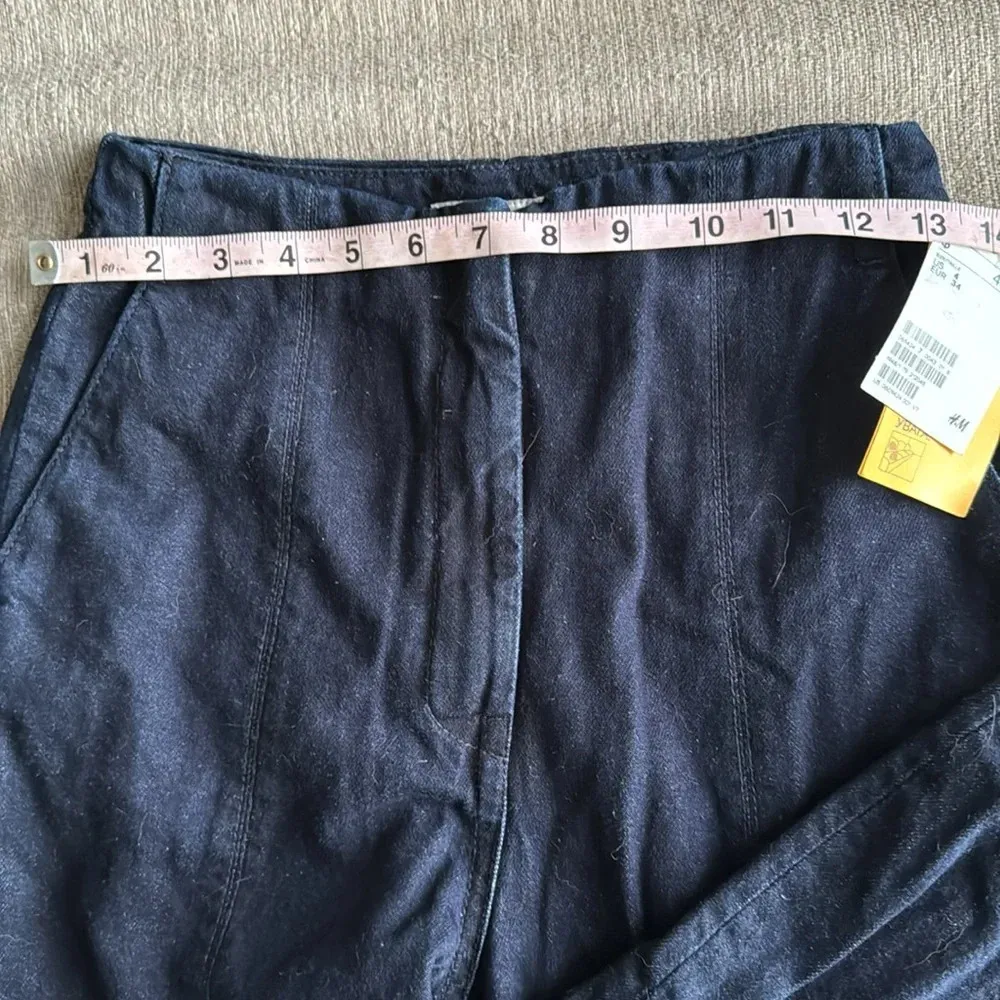 H&M high waisted split ankle fitted jeans size 4 - Image 2