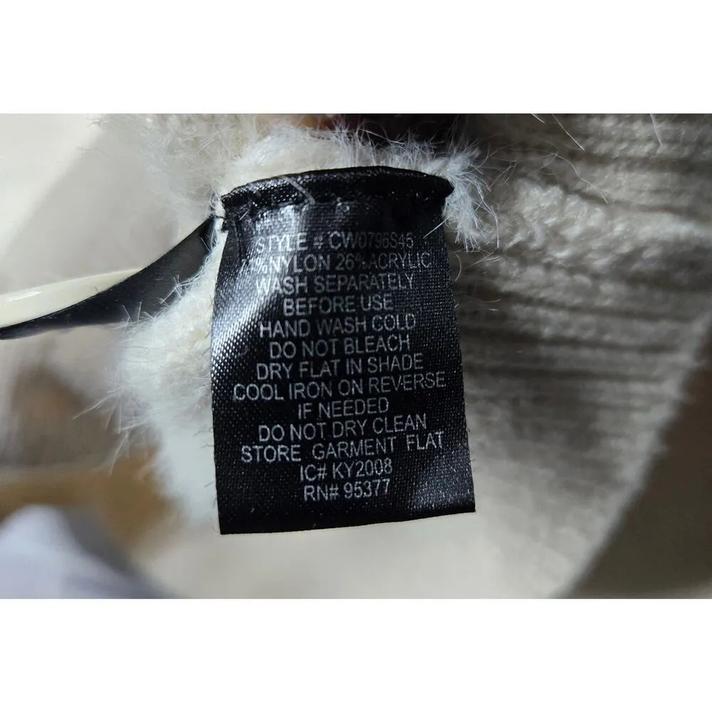 Sanctuary Eyelash Cardigan Cream Fuzzy Super Soft XS Crop Boxy - Image 6