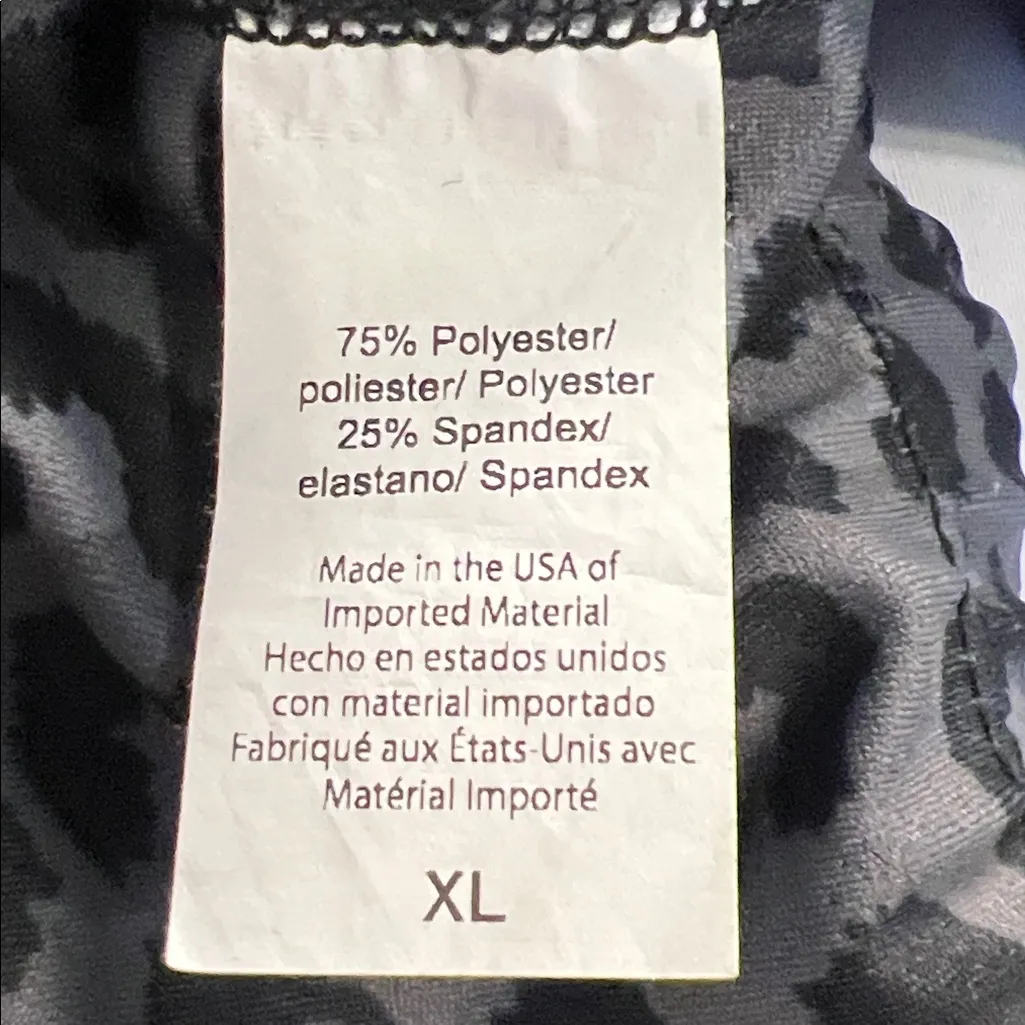 Beyond Yoga Black Leopard Print Strappy Athletic Sports Bra Size XL - Image 6