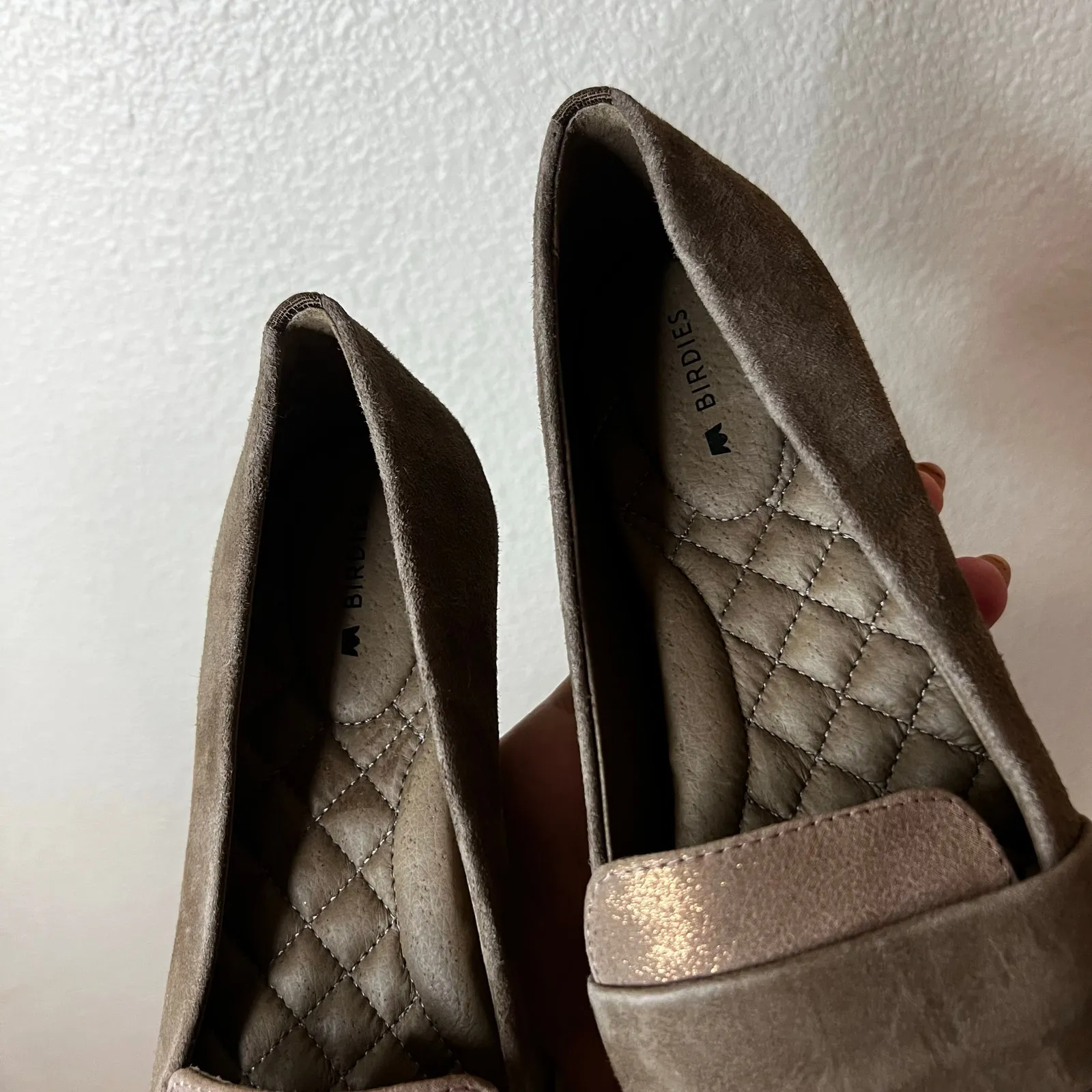 Birdies The Blackbird suede metallic flats in oak shimmer brown NEW 5 - Image 4