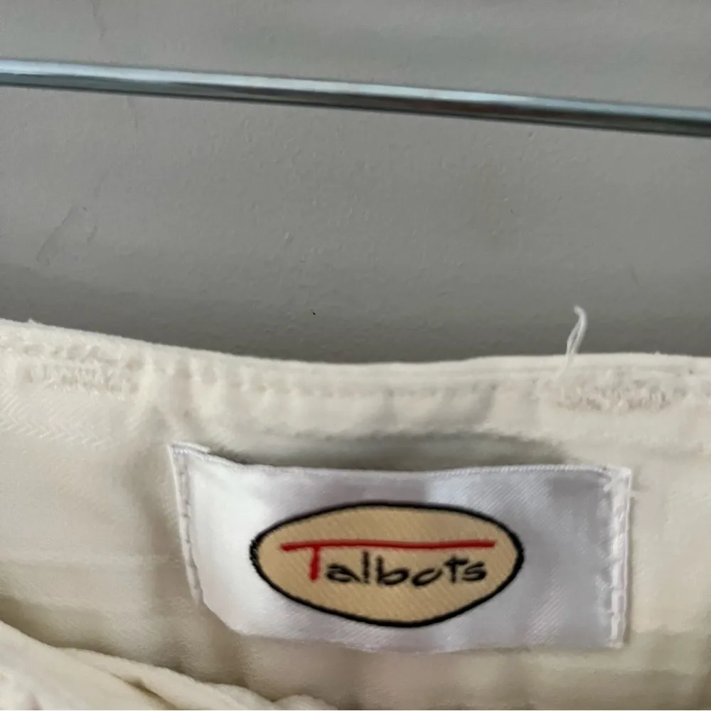 Talbots Wide Leg Pants Trousers Off White Size 8 - Image 5