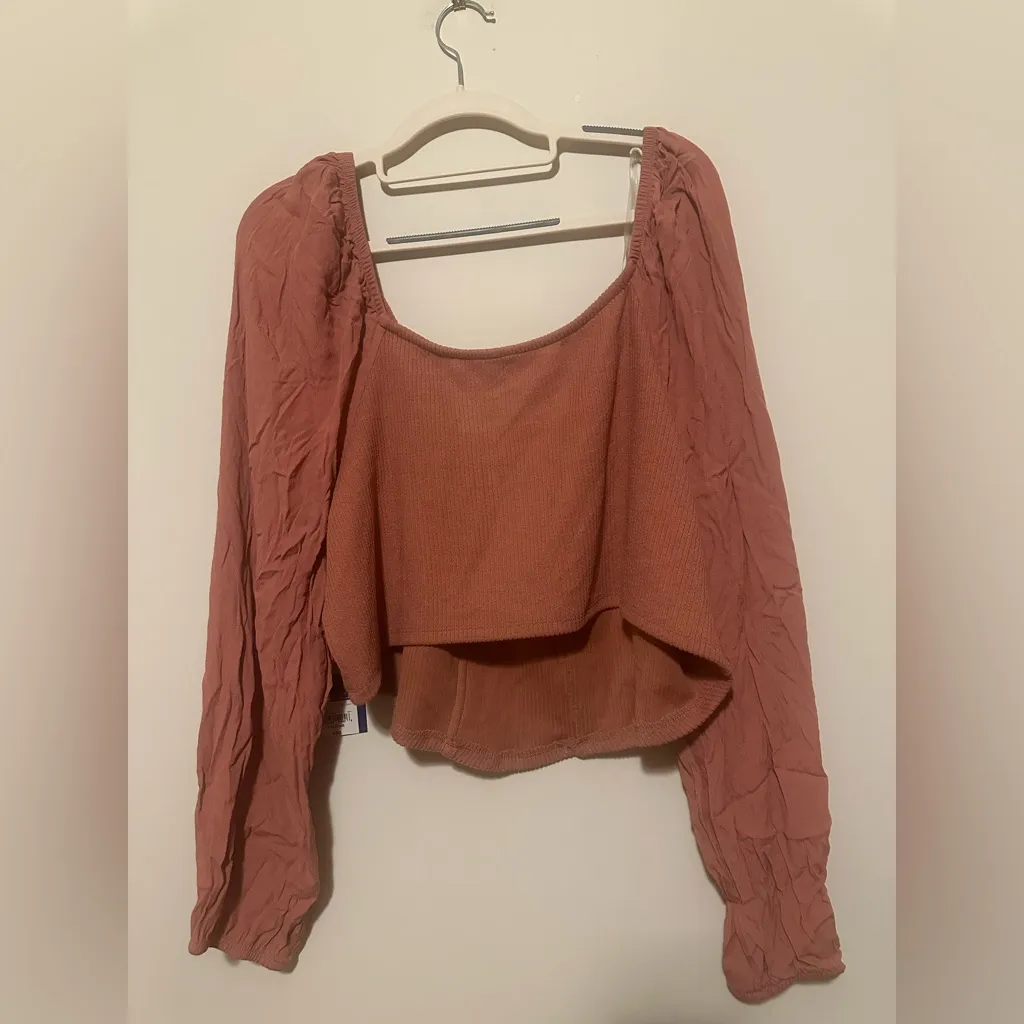 Arizona Jean Company Blush Pink Puff Sleeve Top - Image 6