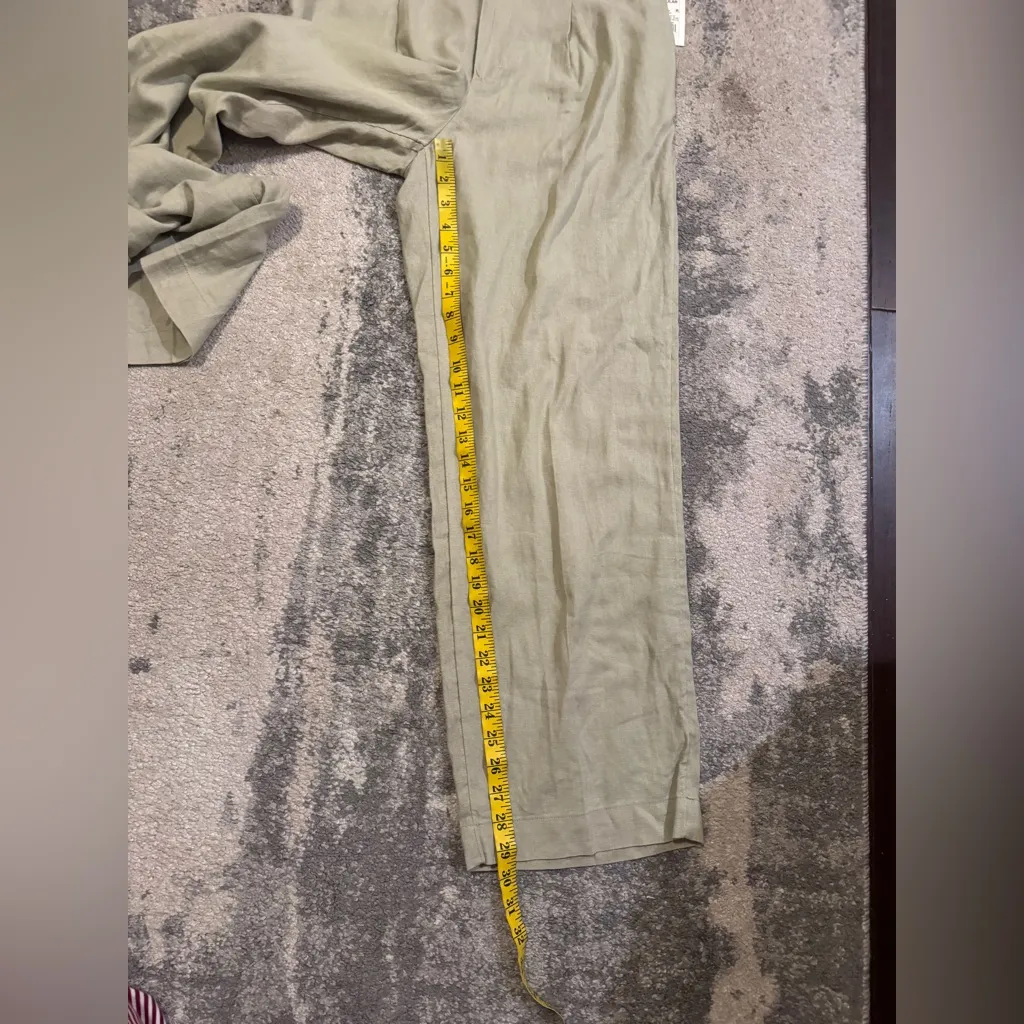 Women’s NWT Green Regular Linen Pants - Image 6
