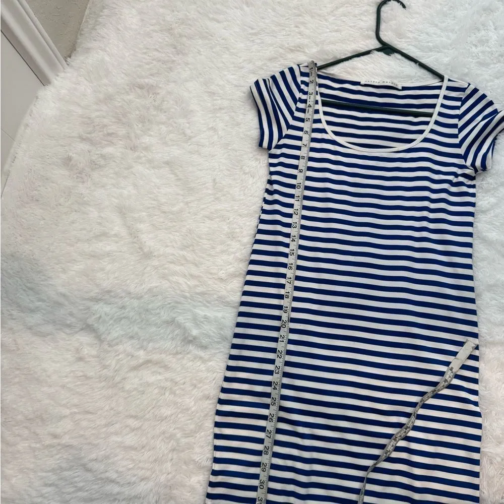 Susana Monaco Navy & White Striped Scoop Neck T-Shirt Dress Size XS - Image 10