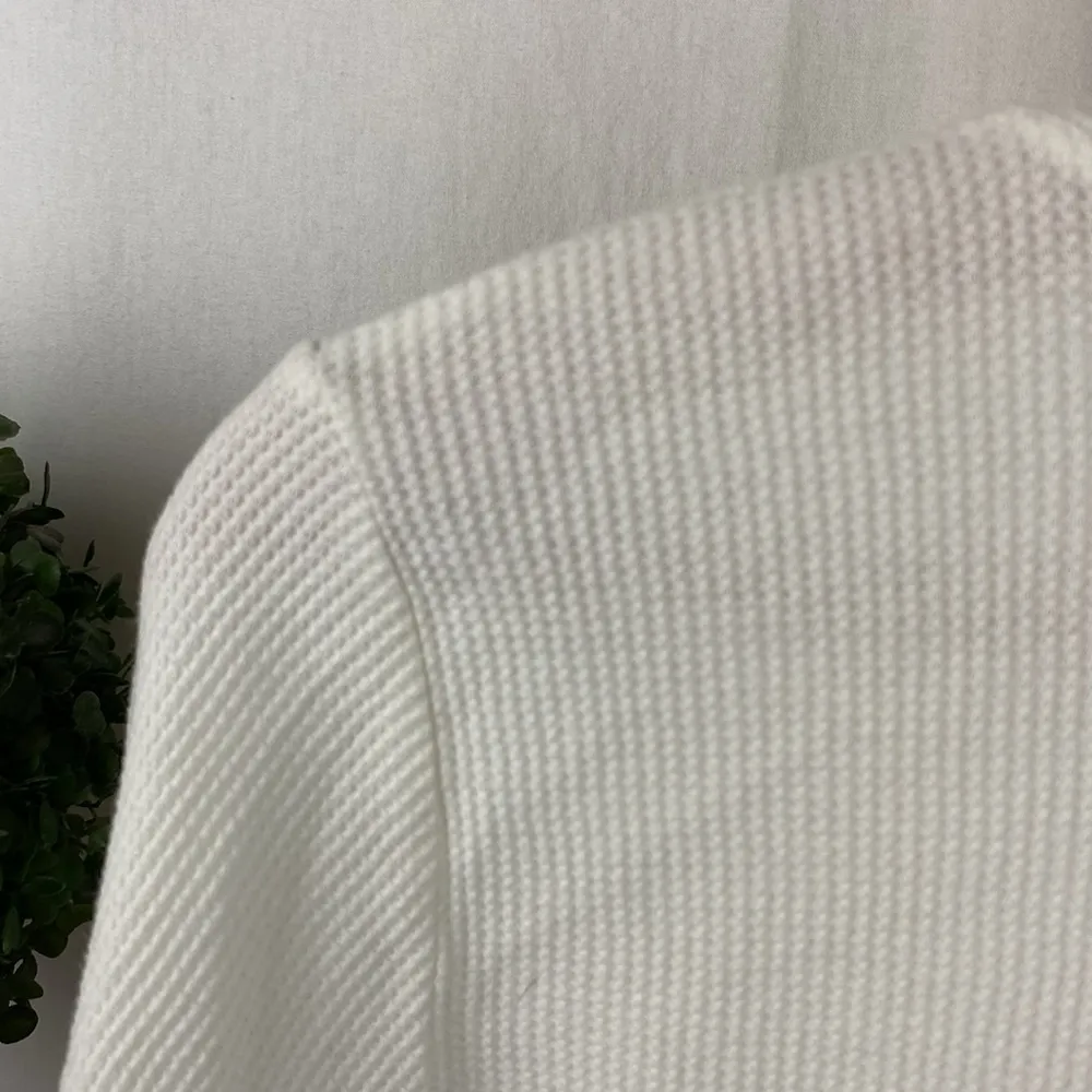 Anthropologie Back When White Long Sleeve Waffle Weave Graphic Grateful Tee S - Image 6