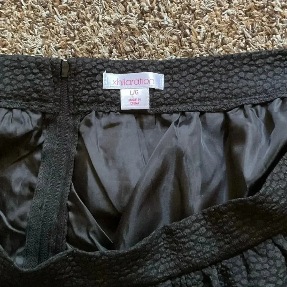 Xhilaration petite women’s  size L mini skirt black party night out dressy - Image 7