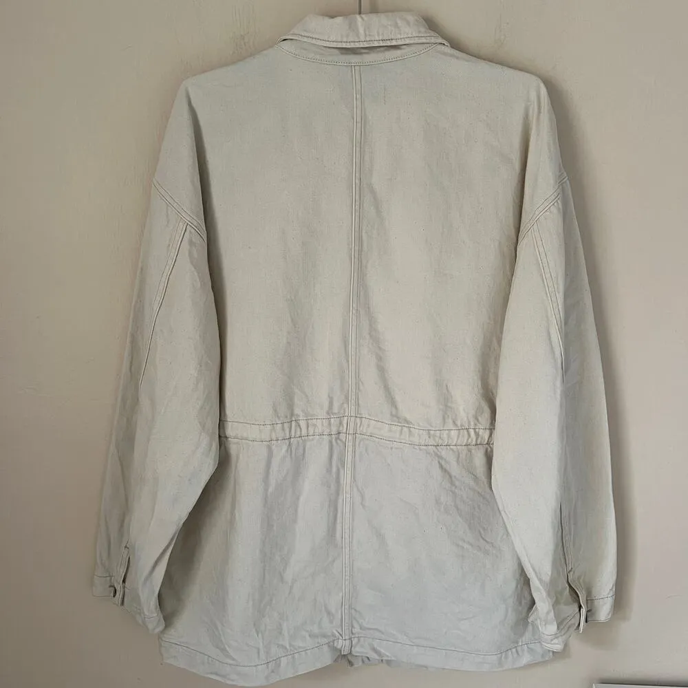 ÉTICA Off White Denim Jean Jacket / Coat Size L Size L - Image 4