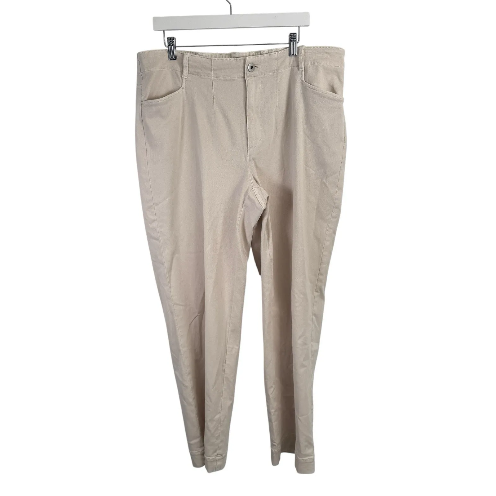 J Jill Denim High Rise Wide Leg Jeans Light Barley Beige NEW Womens Plus 20 - Image 2