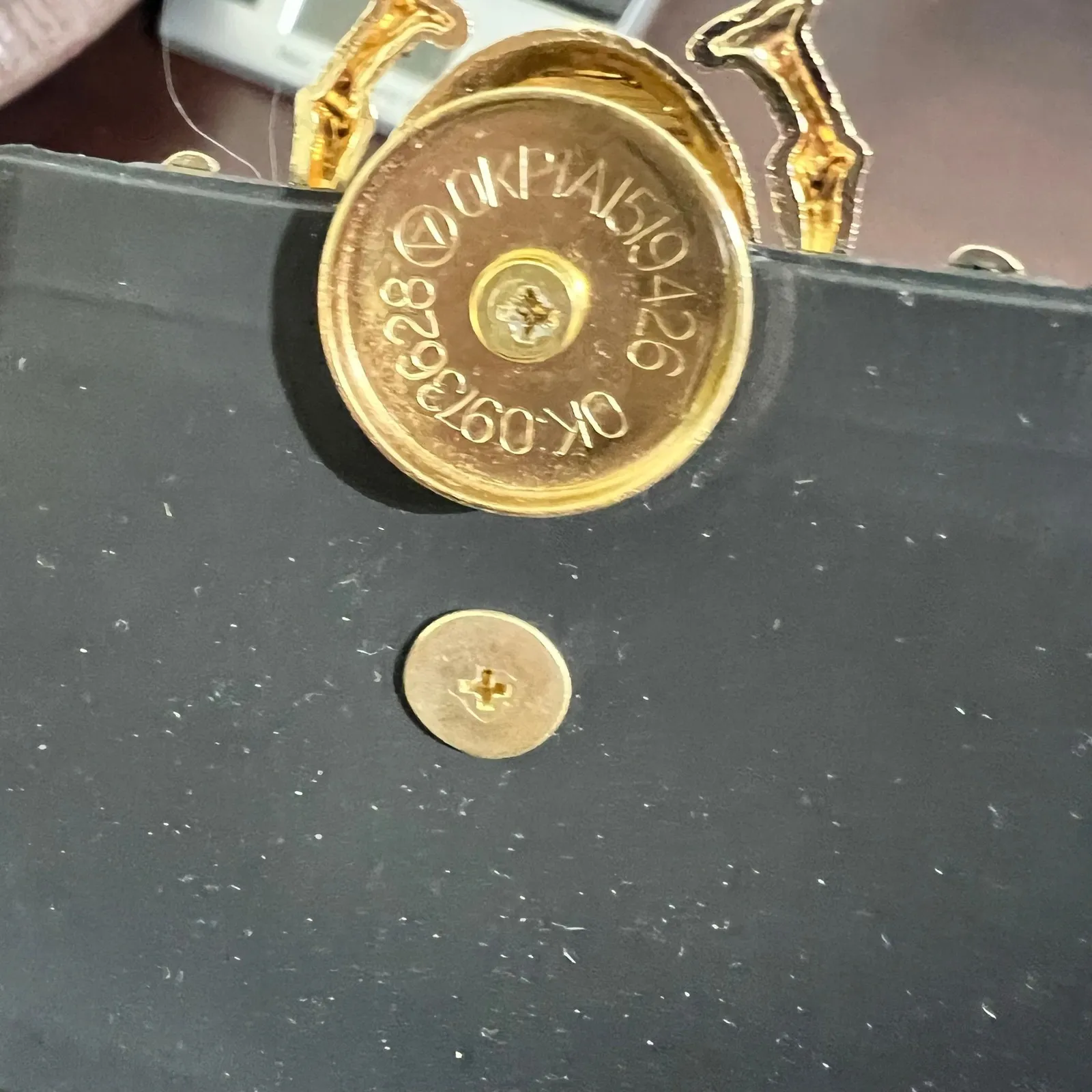 Black Rubber Crossbody North South Bag Golden Bee Accent Studded Mini Purse - Image 3