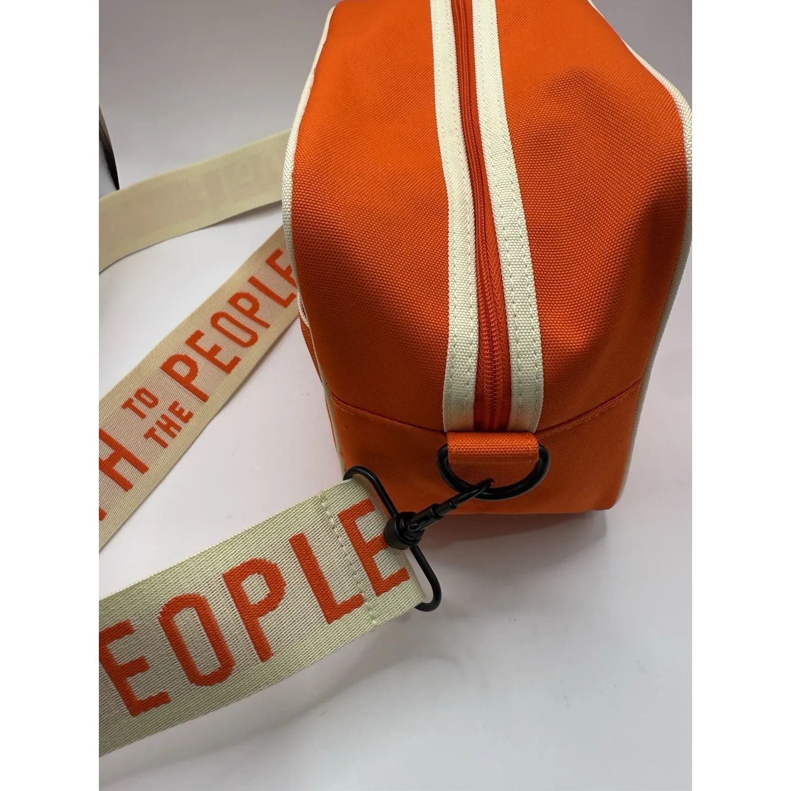 YOUTH TO THE PEOPLE‎ Crossbody Bag in Orange With Logo, Trim & Strap NEW - Image 2