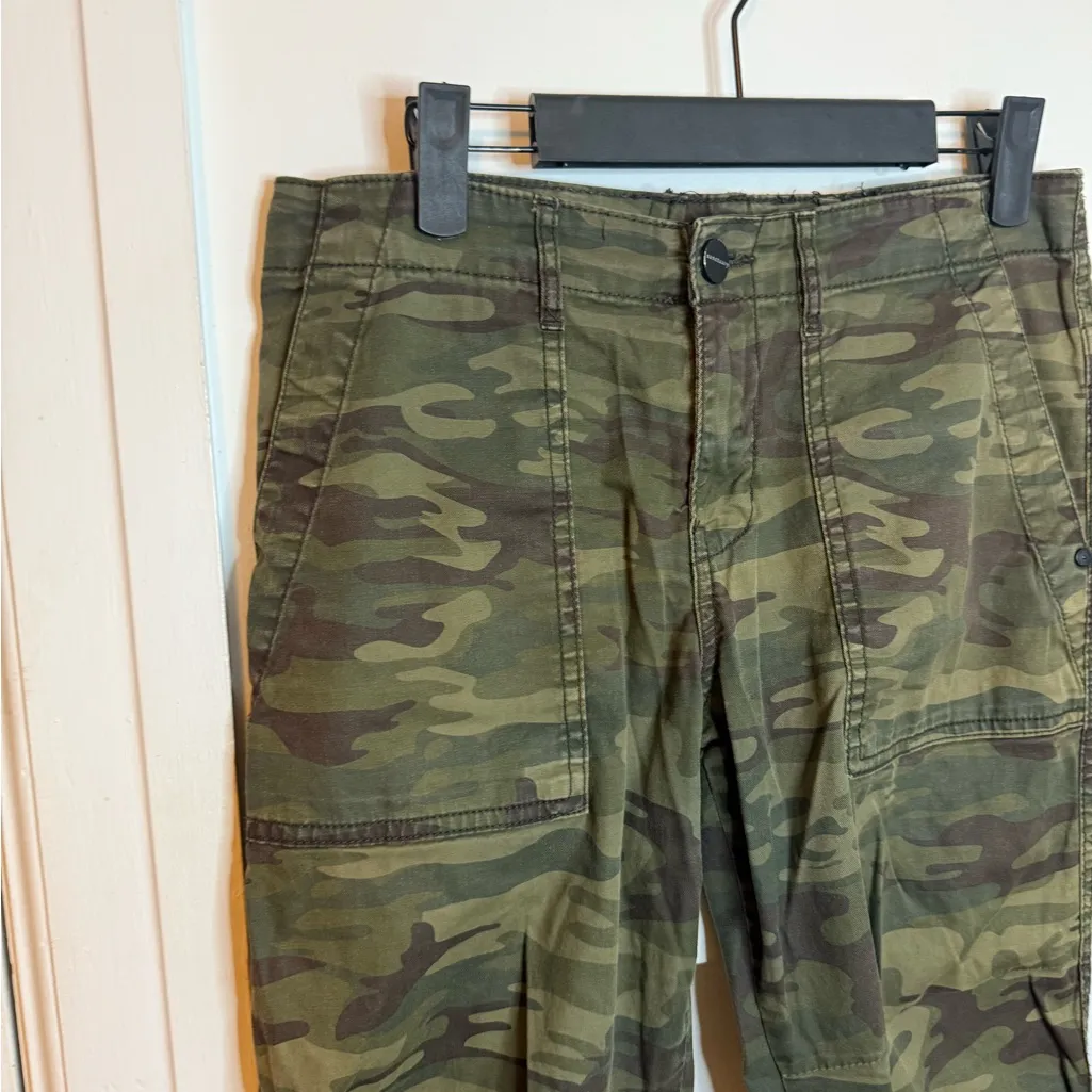 Sanctuary Green Camo Ankle Zip Cotton Cargo Pants - Image 5