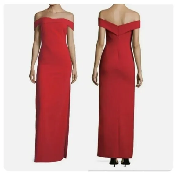 Likely Dress 4 Red Darrah Off Shoulder Long Double Slit Evening Gown Formal Maxi - Image 2