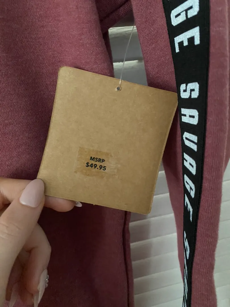 “Savage” Crewneck Sweatshirt Red - Image 3