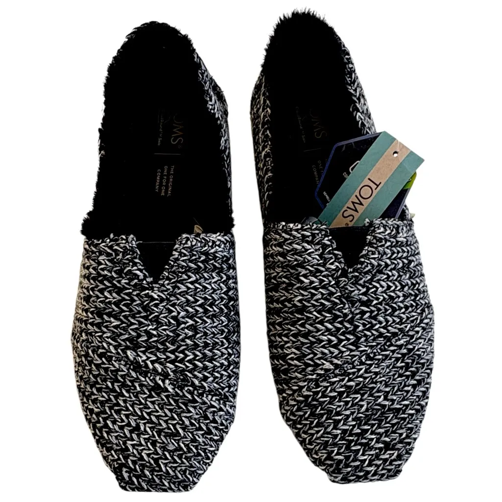 NWT Toms Alpargata Cozy Sweater Knit Black Size 9 - Image 2