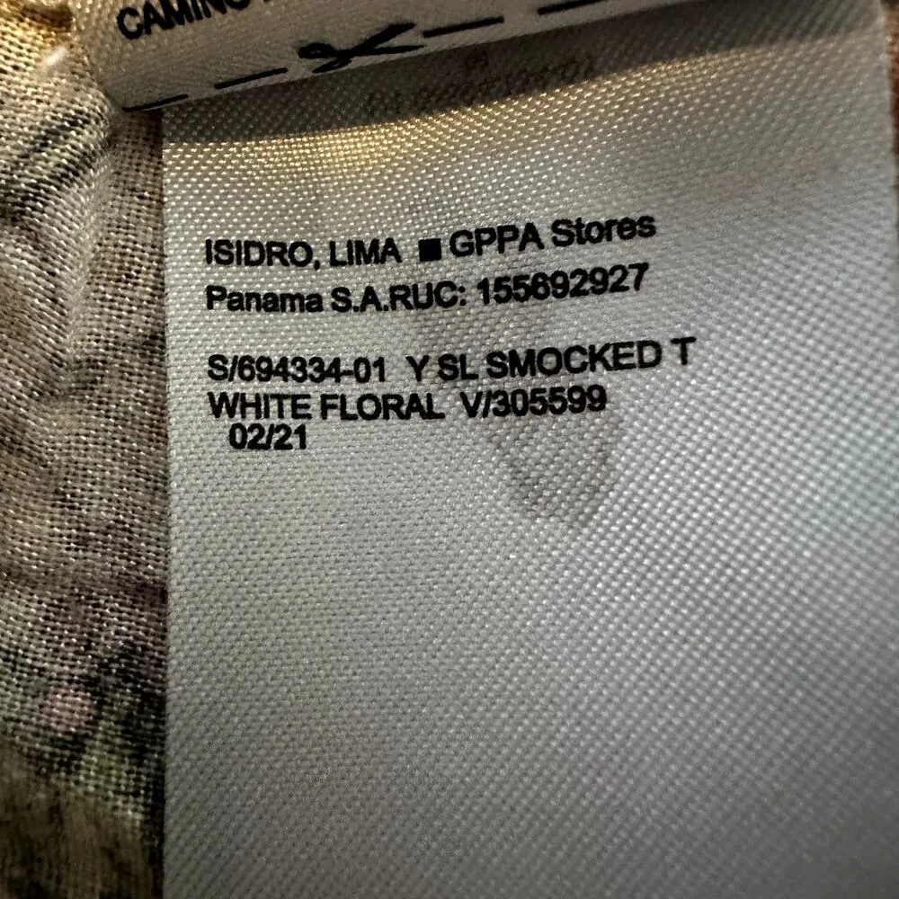 Old Navy Smocked Blouse Floral Print Sleeveless Ruffle Swing Multicolor Medium - Image 4