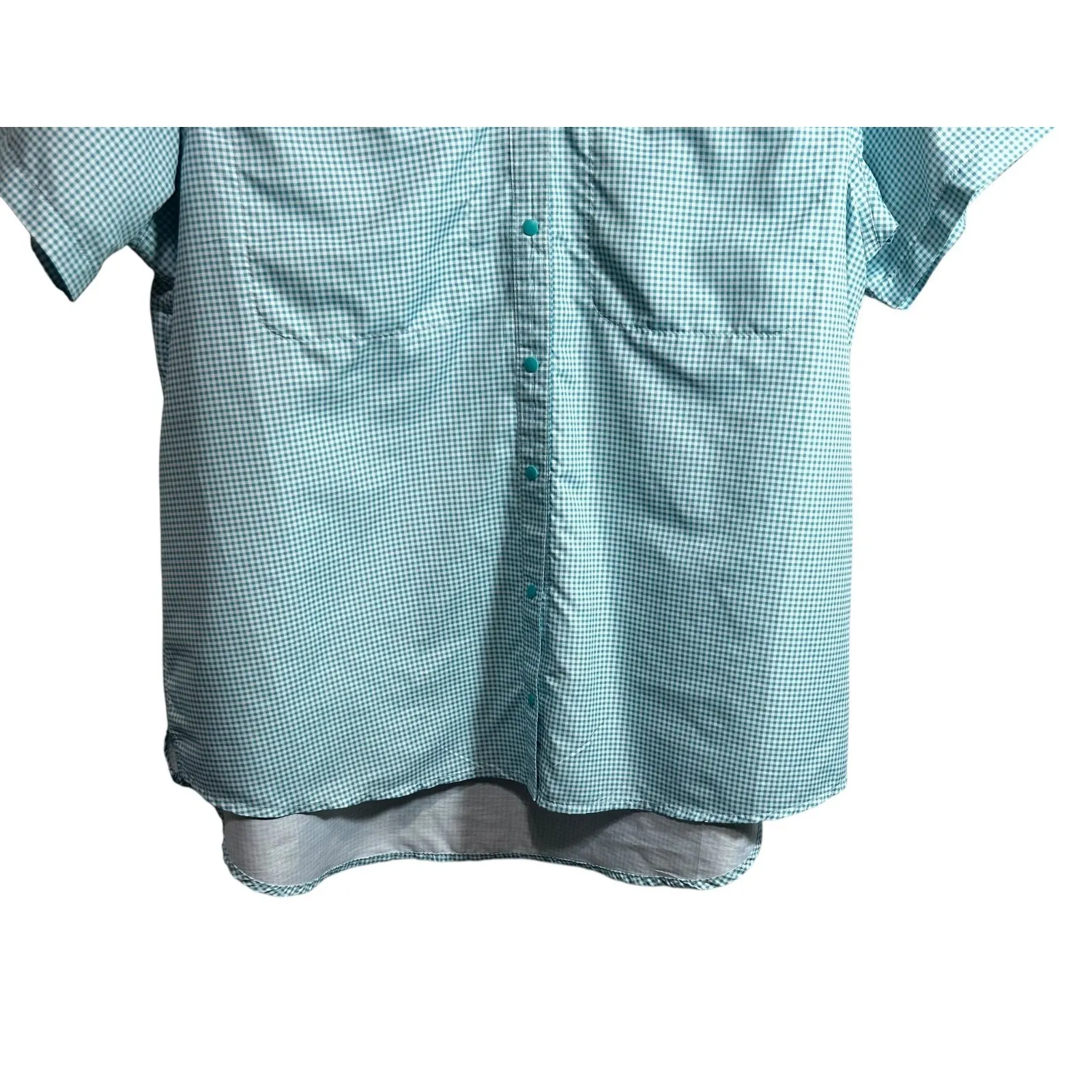 Habit Womens Check Fishing Top 2XL Turquoise Outdoor Hiking Lightweight ‎ Vented - Image 4