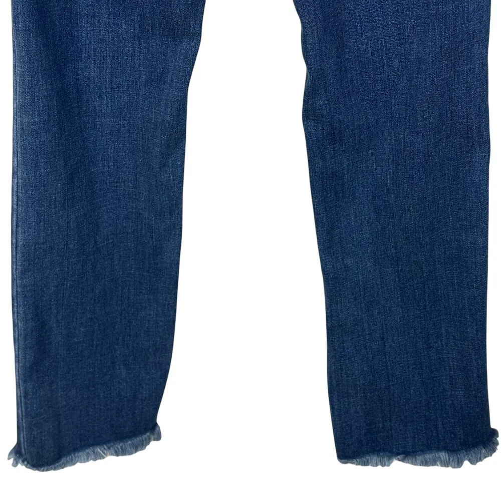 Judy Blue SZ 3/26 Straight Fit Jeans Distressed Stretch Hi-Rise Pockets Frayed - Image 7