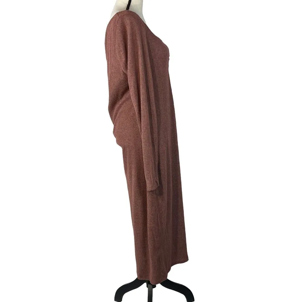 INC International Concept Large Midi Sweater Dress Long Sleeve Sweetheart Neck - Image 4