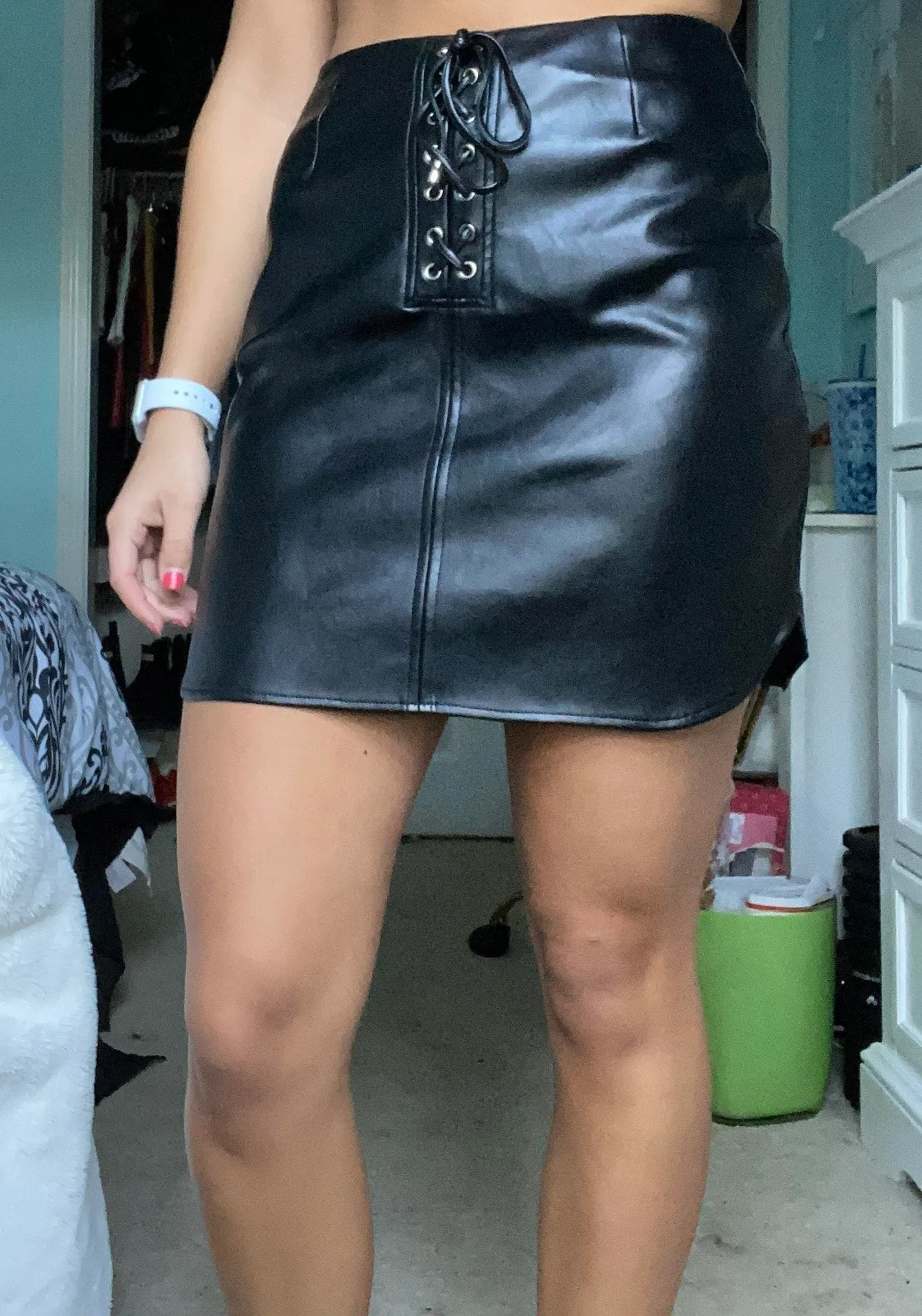 Faux Leather Skirt - Image 2