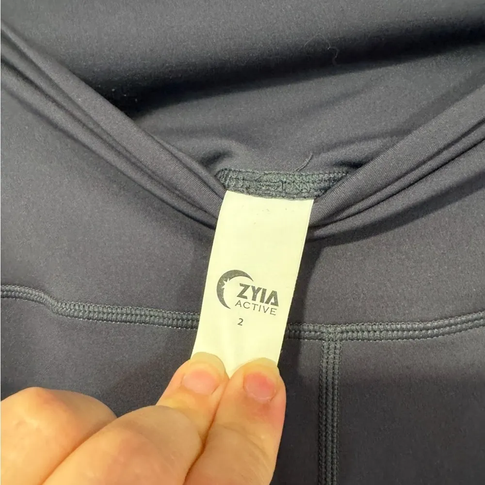 Gray and blue Zyia‎ active parallel lux leggings - Image 2