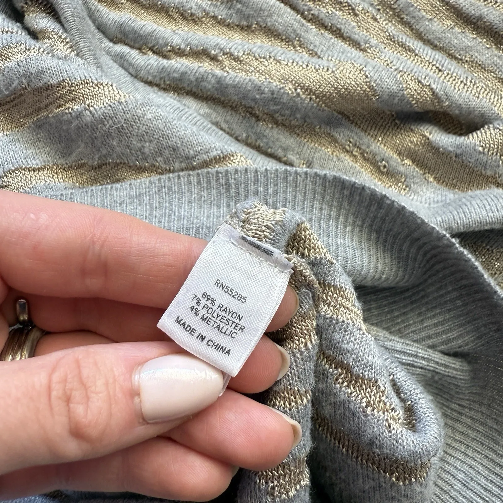 Y2K‎ Express Metallic Zebra Knit Tube Top Strapless 2000s Clubwear Size Small - Image 5