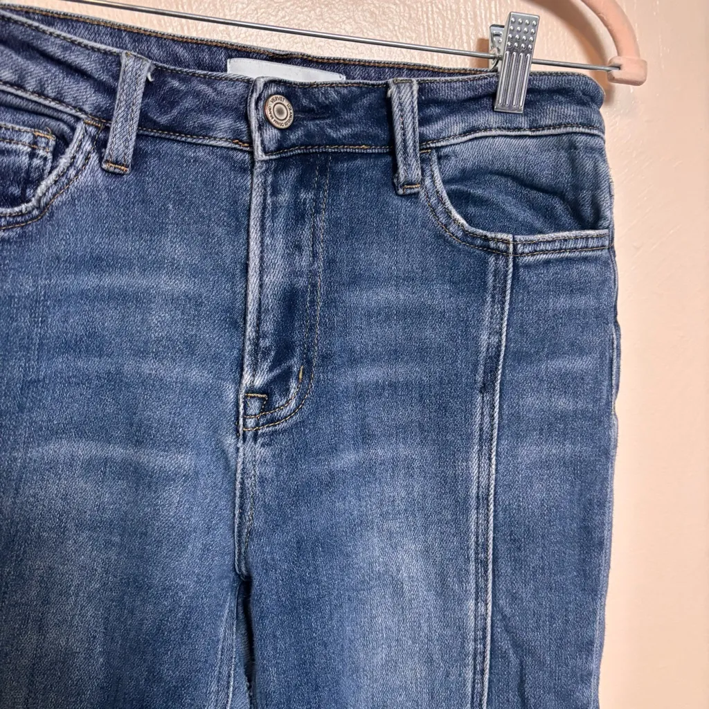 Vervet Women’s Jeans Front Slit Ankle Jean Center Seam Blue 2% Spandex Size 28 - Image 2