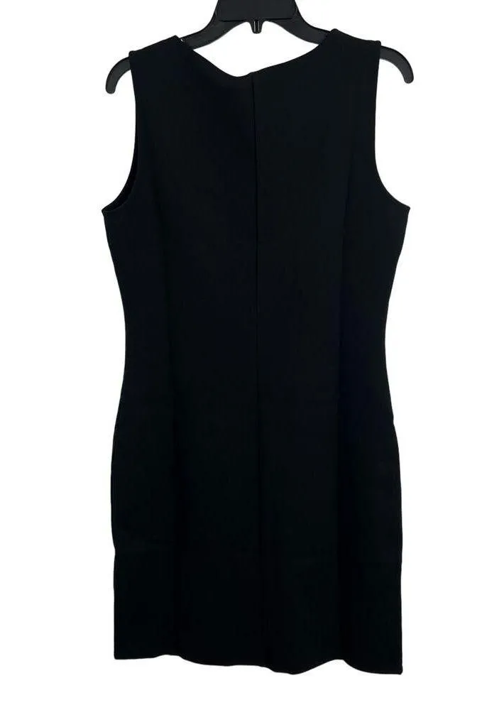 Black Medallion Print Stud Detail Knit Dress US Large New - Image 6