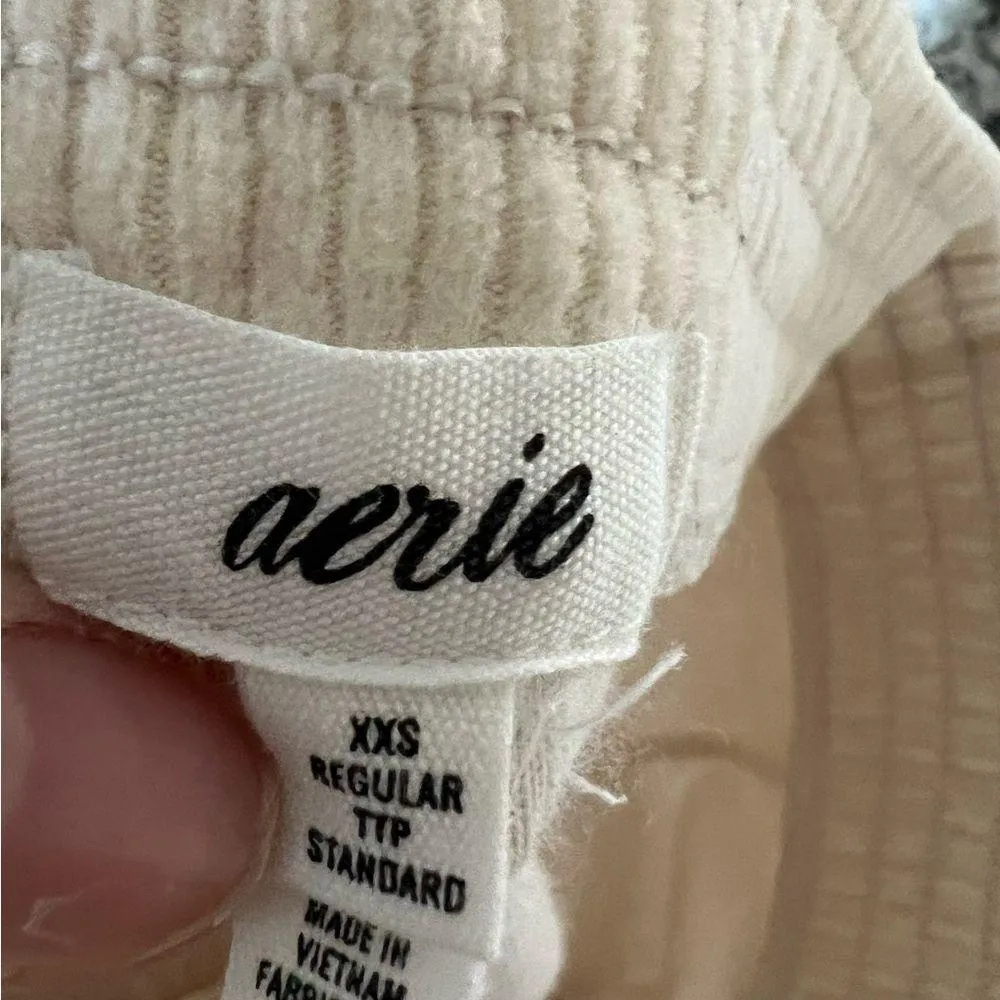 Aerie cream ribbed flare leggings - Image 4
