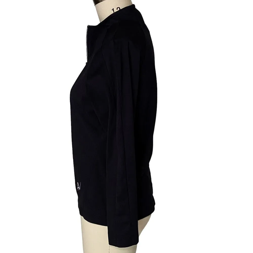 GREG NORMAN 1/4 Zip Black AVFUEL Golf Jacket Activewear Top ~ Women's MEDIUM - Image 3