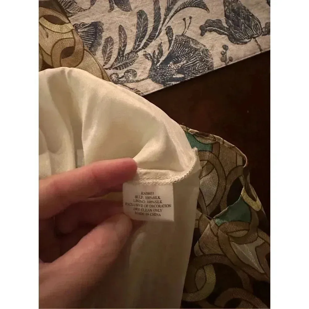 David Meister Silk Pleated Midi Skirt Size 14 - Image 4