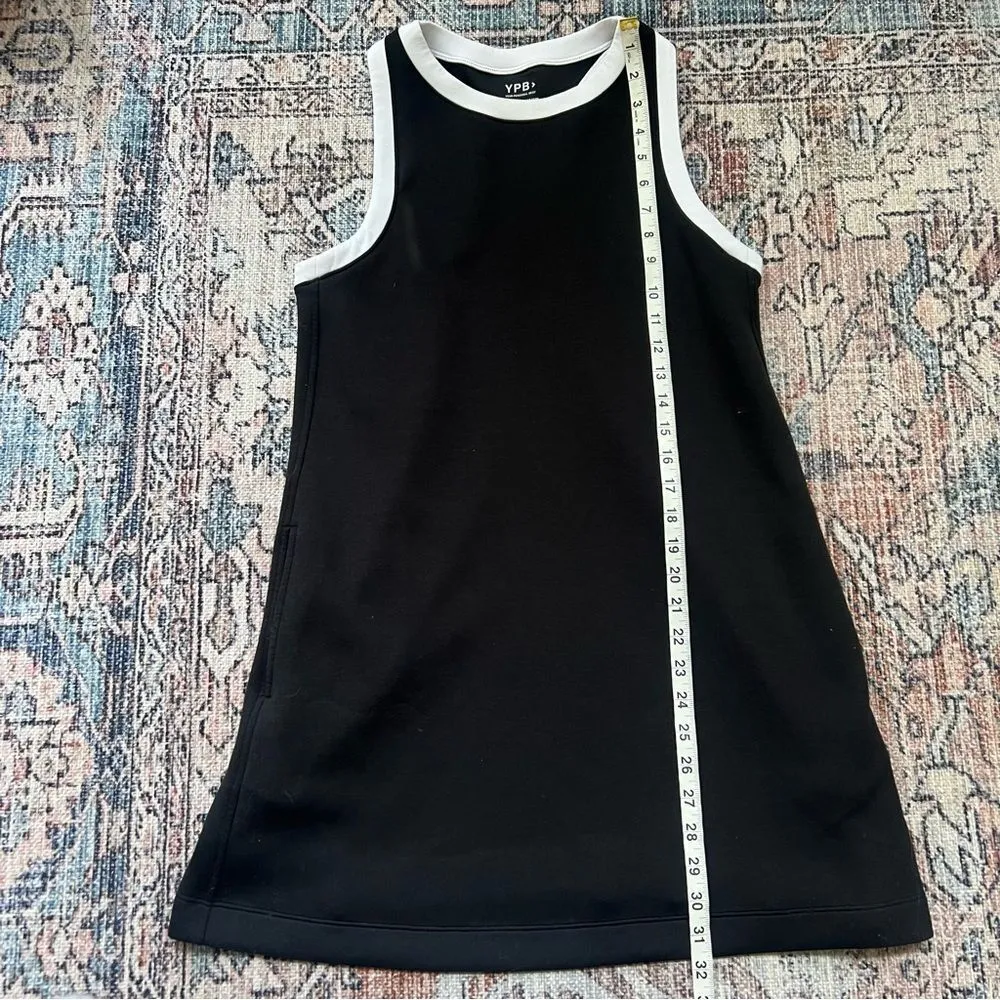Abercrombie YPB neoKnit Mini Dress Black with White Trim Size Small Racerback - Image 9