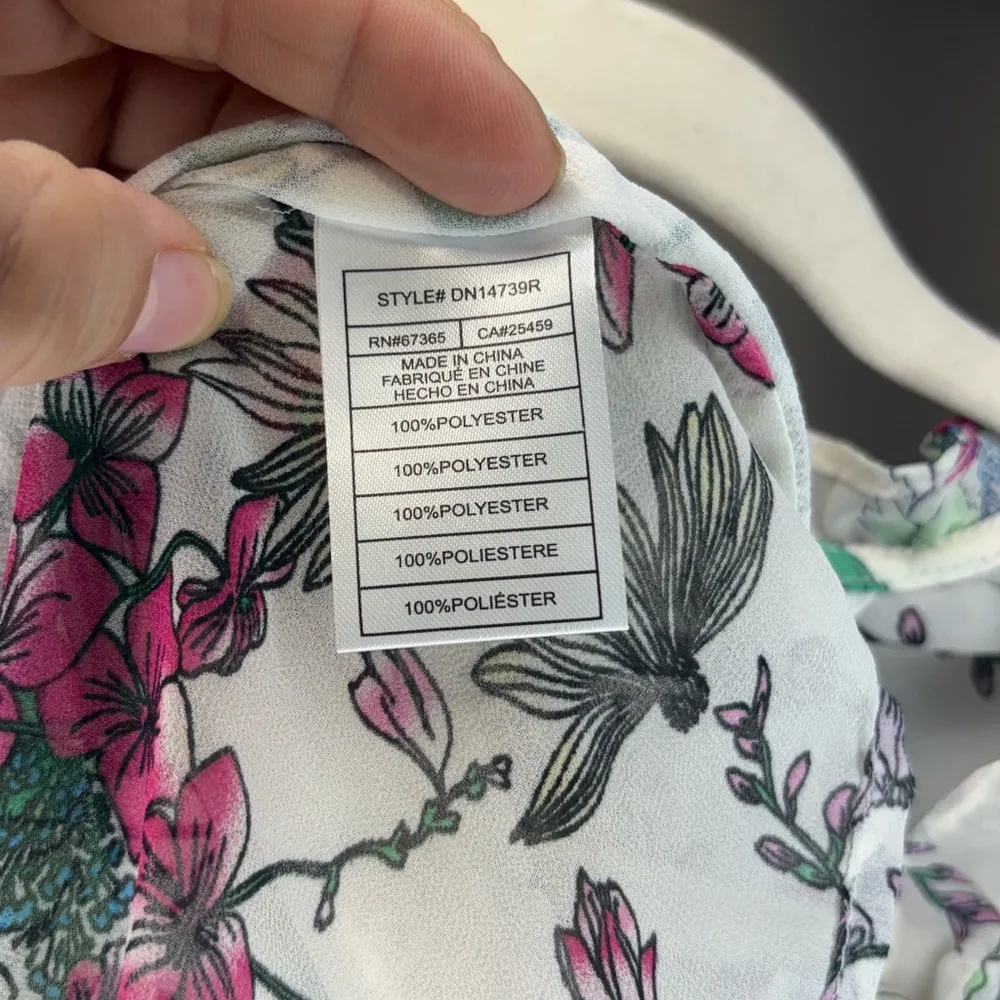 Steve Madden Cream Short Sleeve Tie Front Blouse - Image 4