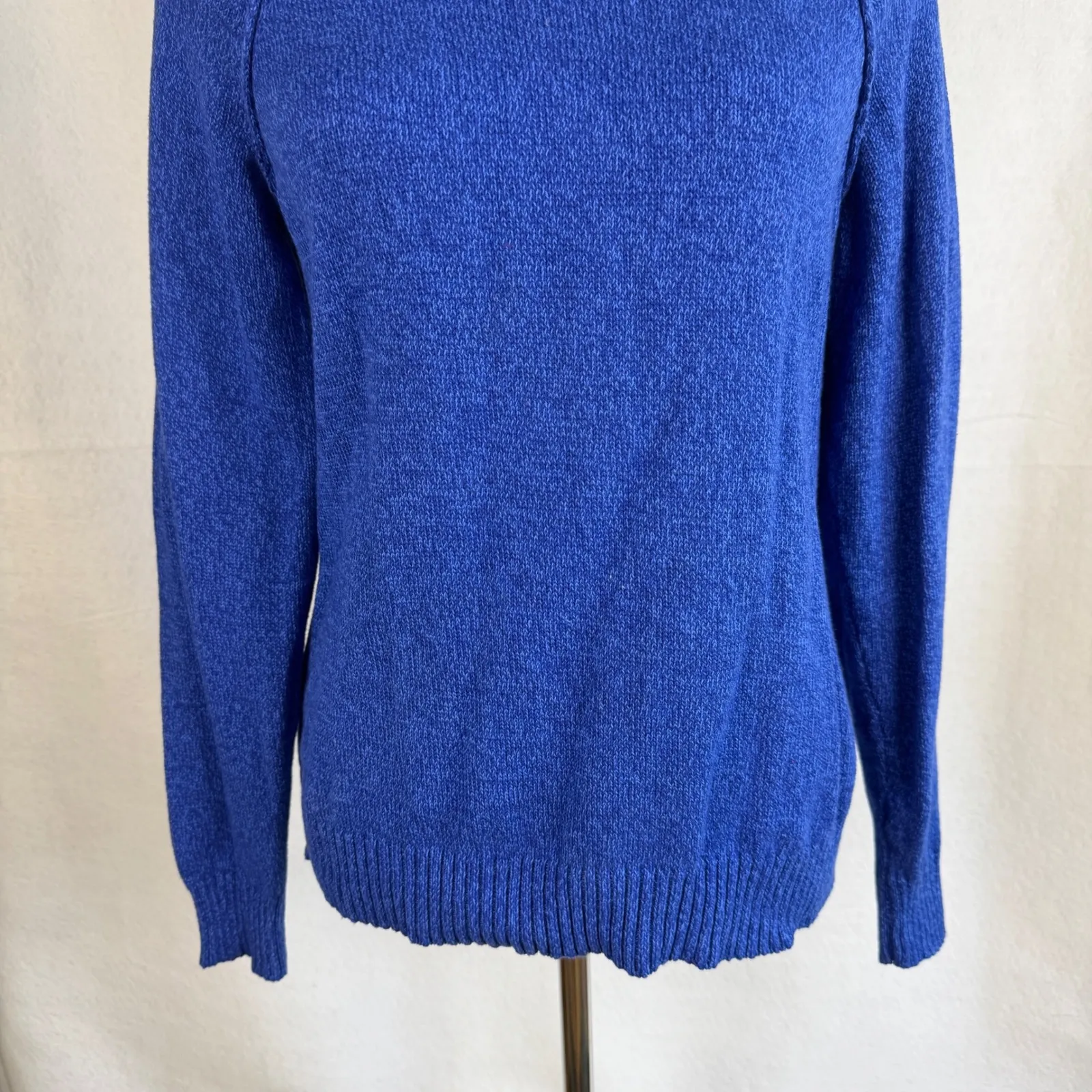 Karen Scott Royal Blue Knit Turtleneck Sweater Women Size Large Casual - Image 3