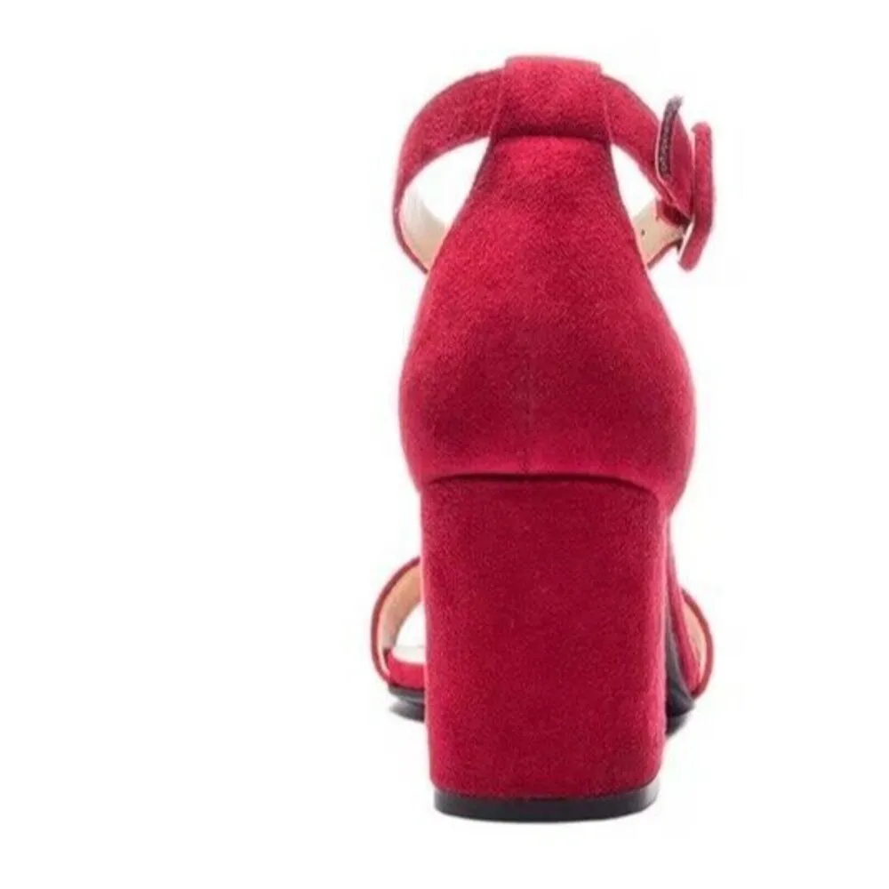 CL by Laundry  Jody Dress Sandals Size 7.5 Red NEW Formal Love Valentines Party - Image 6