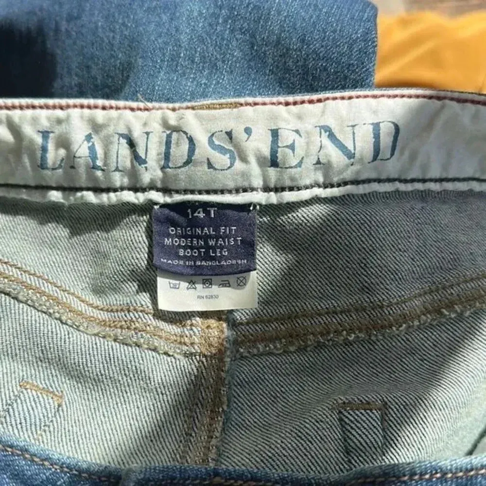 Lands’ End Original‎ Fit Boot Leg Jeans Size 14 Tall - Image 5