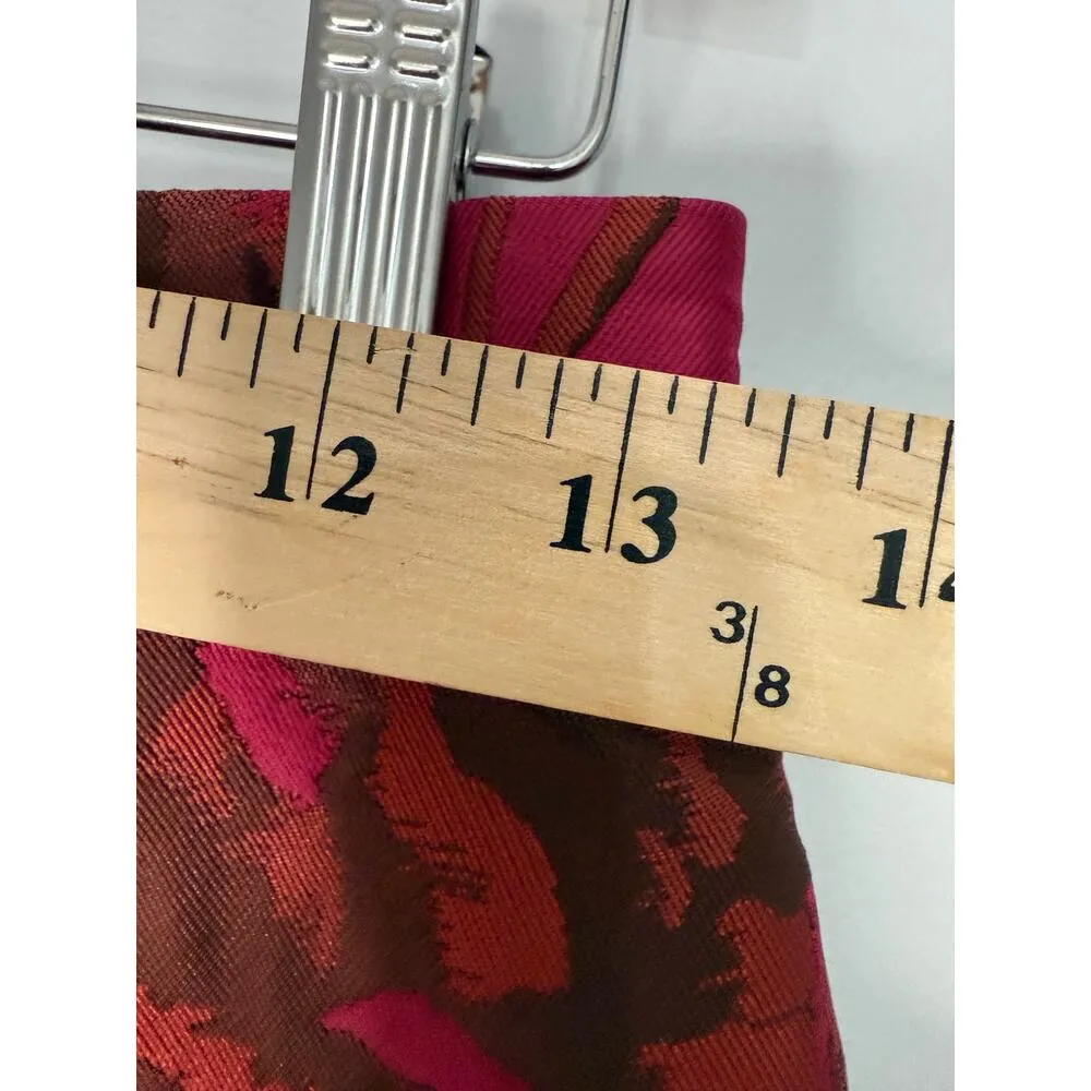 Max & Co Avant Garde Jacquard Floral Elegant Old Money Asymmetrical Midi 4 Pink - Image 8