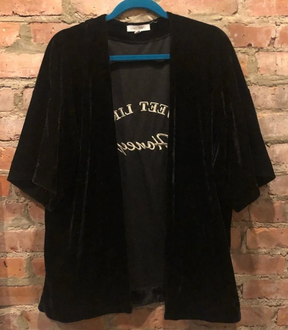 Oversized Velvet Cardigan - Image 2