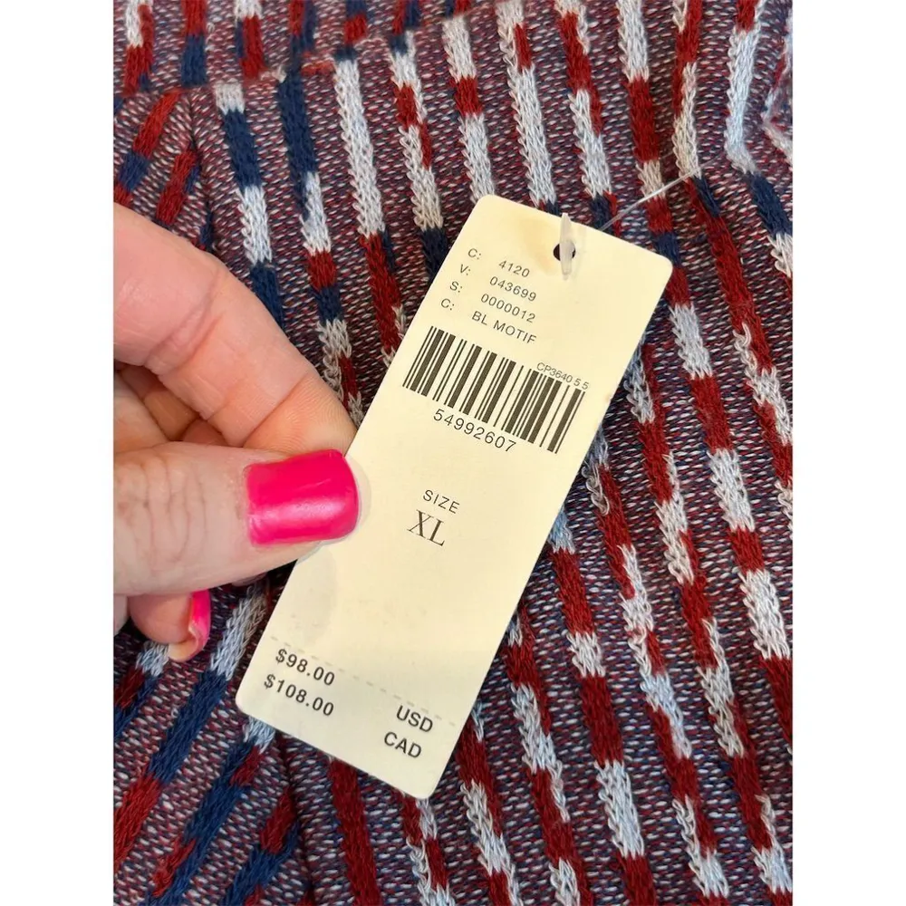 Maeve Anthropologie Carolina Knit Pencil Skirt XL Multicolor Geometric Midi - Image 9